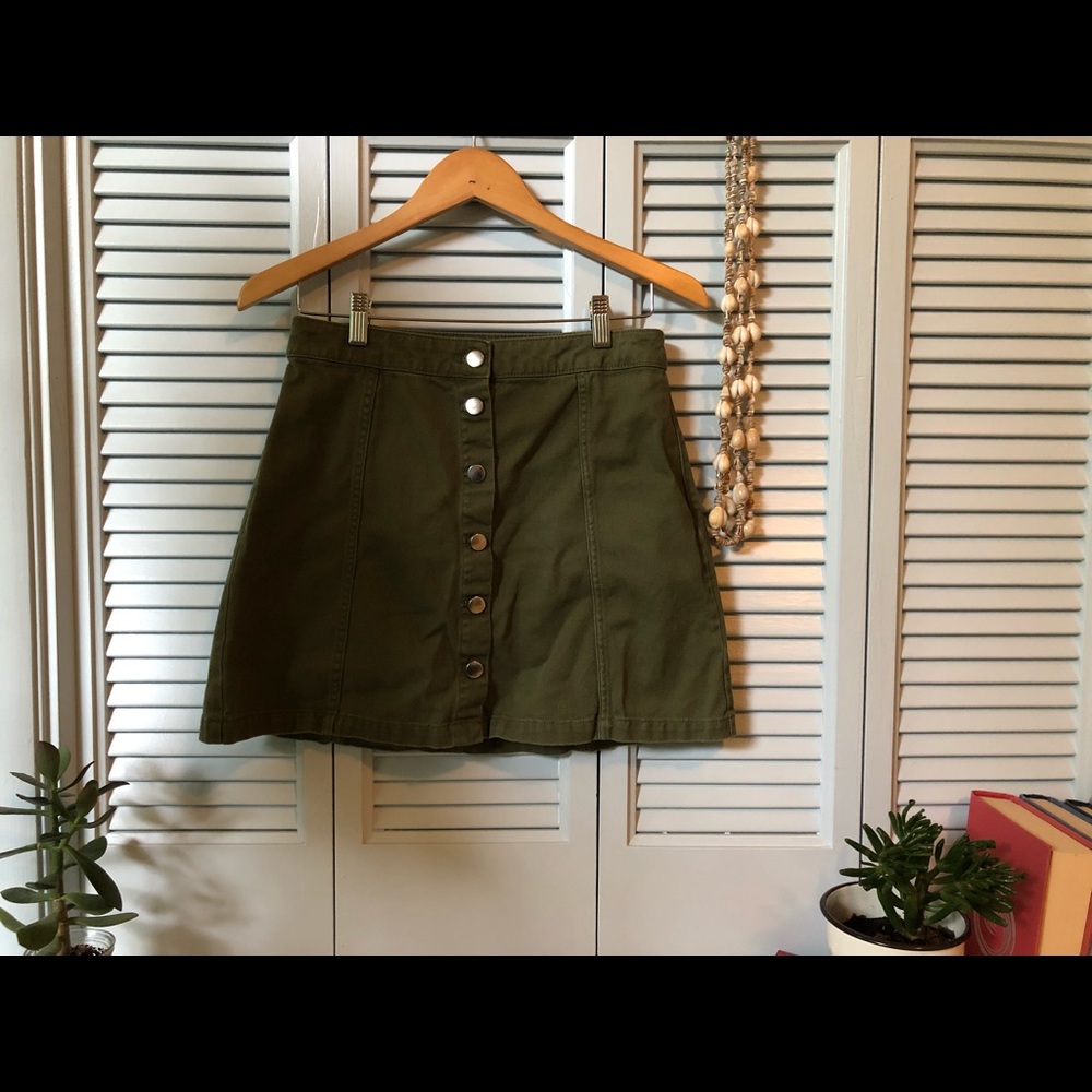 Button down skirt